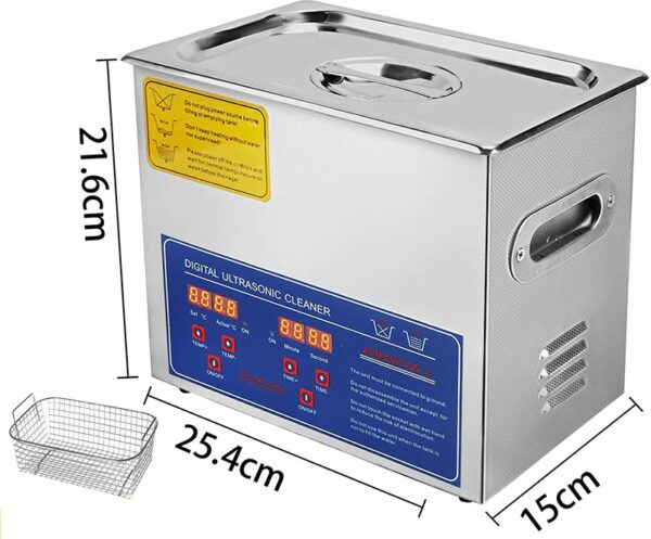 Ultraäänipesuri 3L digitaaliohjauksella ruostumaton teräs